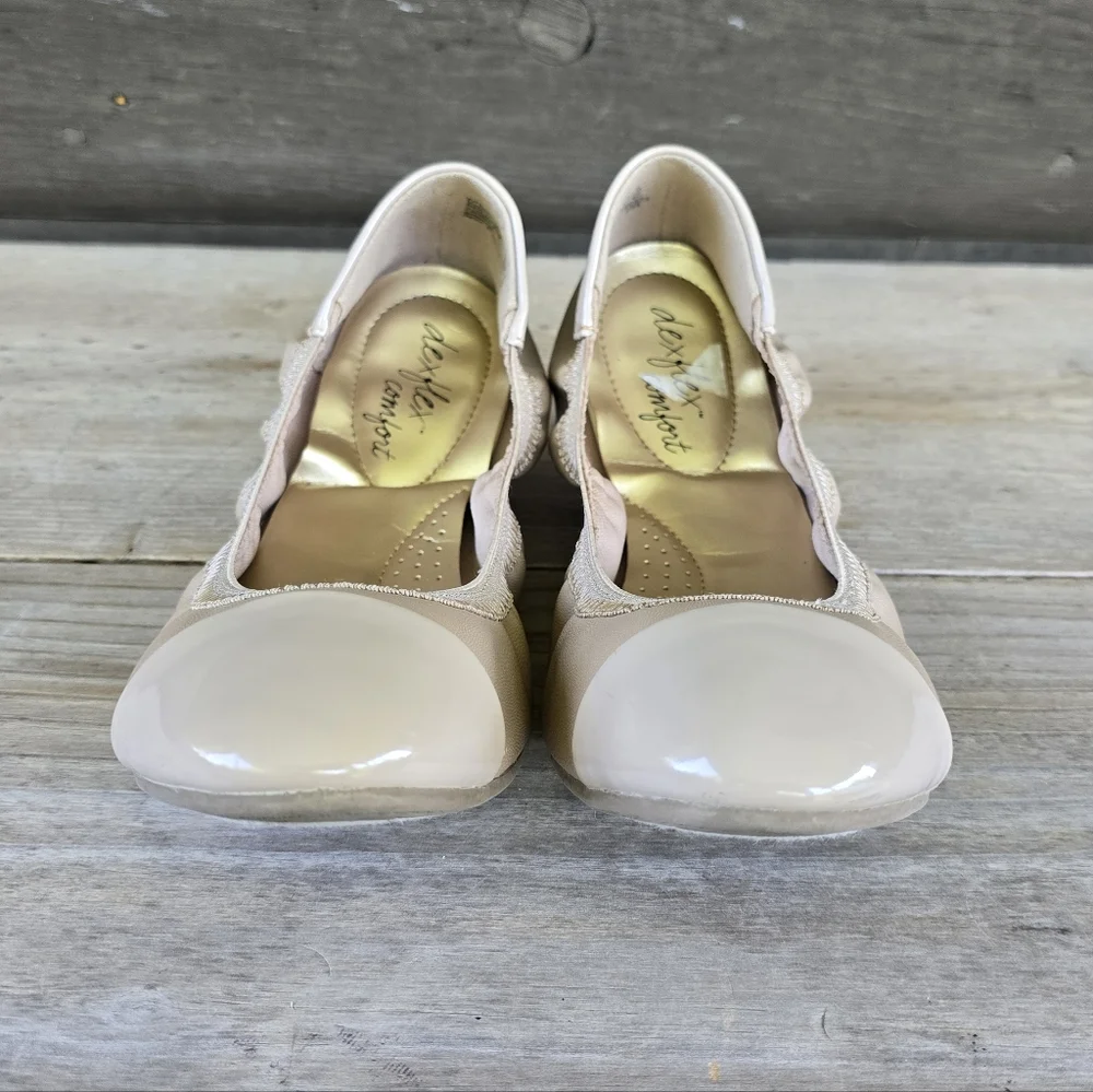 Dexflex Comfort Claire Classic Minimalist Capped Toe Comfort Ballet Flats 8M